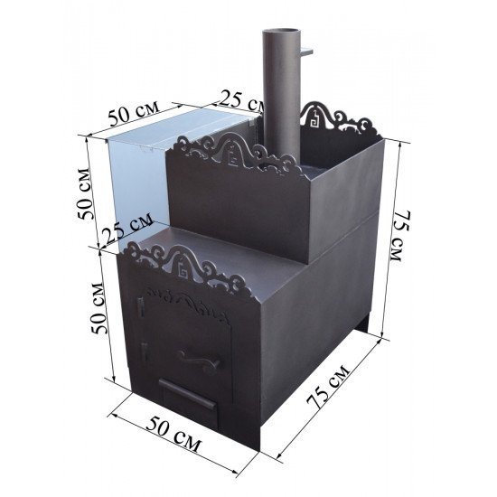 Печь банная Татарская б/в (бак 62 л) купить в Магия Огня